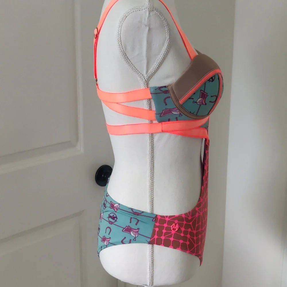 Maaji Citrus Award One-piece Swimsuit Cut Out Colorful Women's - Picture 15 of 16